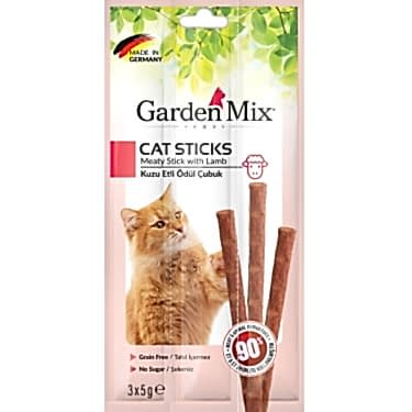 Gardenmix Kuzu Etli Kedi Stick Ödül 3*5g 50li