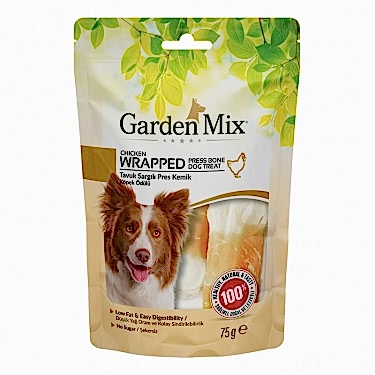 Garden Mıx Sargılı Pres Kemik Köpek Ödülü 75 Gr