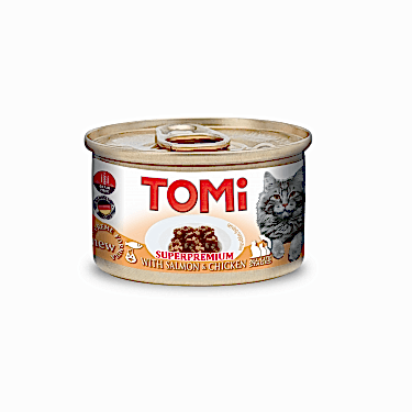 Tomi Kedi Somonlu Tavuklu Yaş Mama 85g