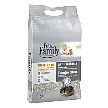 Pets Famıly Aktif Karbonlu Bentonit Kedi Kumu 10lt