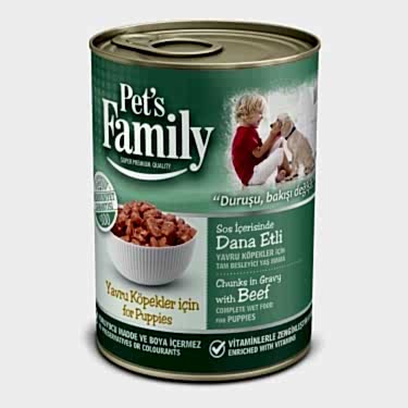 Pets Famıly Dana Etli Yavru Köpek Konservesi 400g