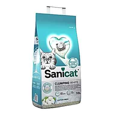 Sanicat Clumping White Koton Ferahlığı Kedi Kumu 10l