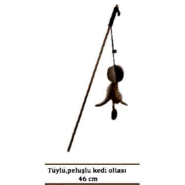 Eastland Tüylü Ve Peluşlu Kedi Oltası 46 Cm