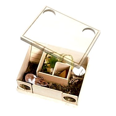 Karlıe Ahşap Kemirgen Evi 22x17x10cm