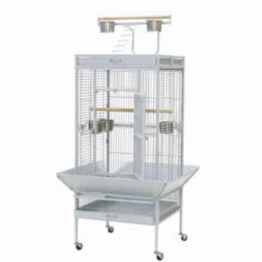 Dayang Papağan Kafesi Ayaklı Beyaz 61x56x165