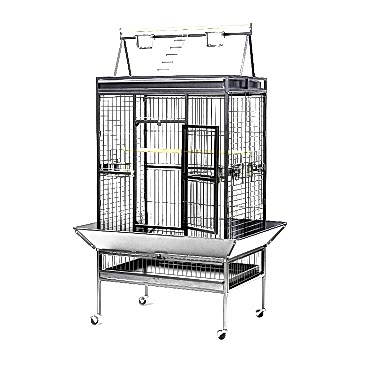 Dayang Papağan Kafesi Ayaklı Beyaz 102.5*80*172cm