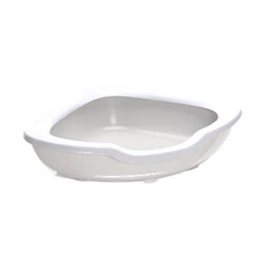 Imac Fred Açık Köşe Kedi Tuvaleti Bej/beyaz 51x51x15,5cm