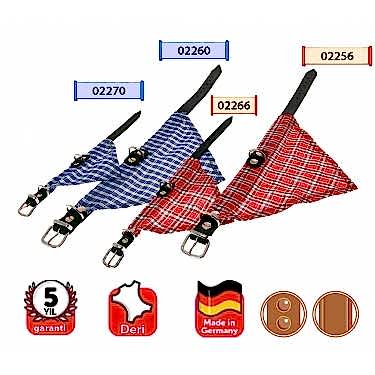 Karlıe Deri Bandanalı Boyun Tasması 32cm Kırmızı