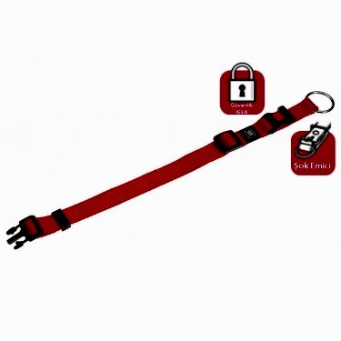 Karlıe Kilitli Boyun Tasma Xl 55-75cm Kırmızı