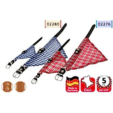 Karlıe Deri Bandanalı Boyun Tasma 37cm Mavi