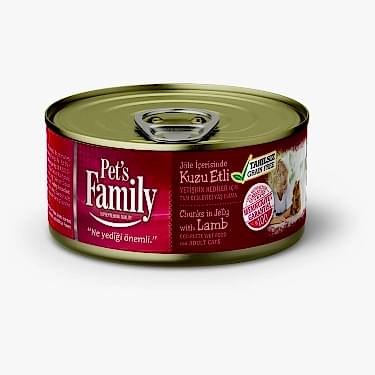 Pets Famıly Tahılsız Yetş. Kuzu Etli Kedi Kon.100g Kedi Konservesi 100g