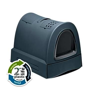 Imac Zuma 2nd Lıfe Torbalı Kapalı Kedi Tuvaleti Mavi 56x40x42,5cm