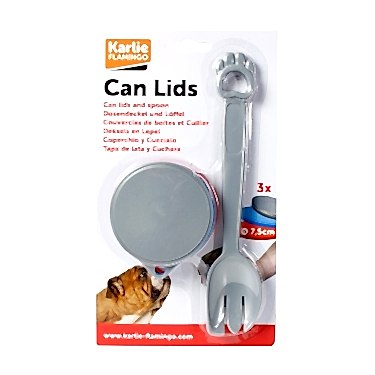 Karlıe Konserve Mama Kapağı+kaşık 7 Cm 3 Lü
