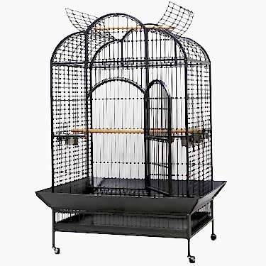 Dayang Papağan Kafesi Ayaklı Siyah 132x102x186