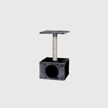 Karlıe Ametist Katlı Tırmalamalı Kedi Evi Gri (30x30x55)