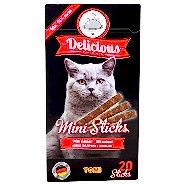 Tomi Kedi Mini Stick Salamlı 20x2gr 40gr