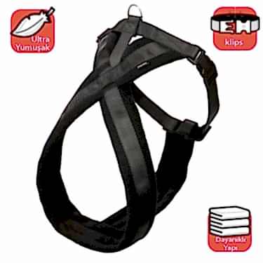 Karlıe Yumuşak Göğüs Tasma 64-80cm Siyah