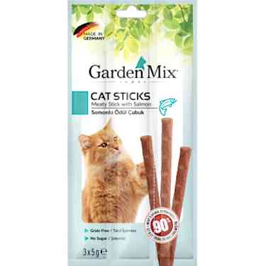 Gardenmix Somonlu Kedi Stick Ödül 3*5g 50‘li