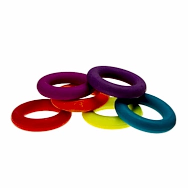 Karlıe Halka Şeklinde Köpek Diş Kaşıma Oyuncağı Renkli (9x9x1,5)