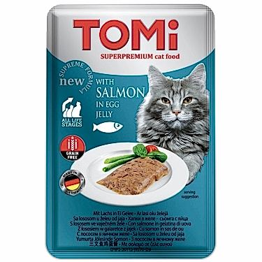 Tomi Kedi Somon Ve Yumurta Tahılsız Pouch Mama 100gr