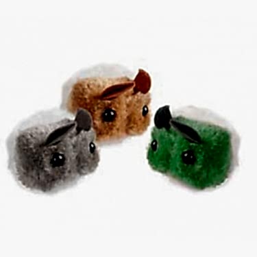 Karlıe Titreyen Peluş Fare 7x5x4 Karışık Renkli