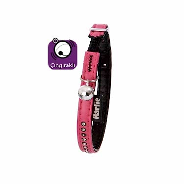 Karlıe Deri Kedi Boyun Tasma 30cm Pembe