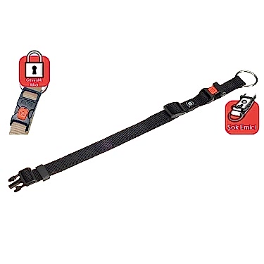 Karlıe Kilitli Boyun Tasma S 30-45cm Siyah