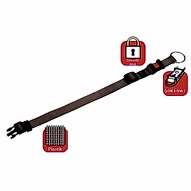 Karlıe Kilitli Boyun Tasma L 45-65cm Gri