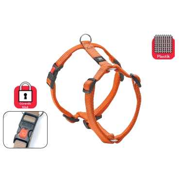 Karlıe Kilitli Göğüs Tasma S 35-50 Cm Turuncu