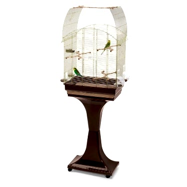 Imac Agata Delux Ayaklı Üstü Açılır Kuş Kafesi Kahve/gold 58x33x62,5cm