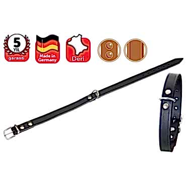 Karlıe Deri Boyun Tasma 47cm-18mm Siyah