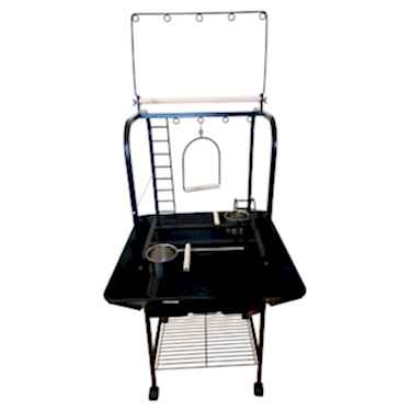 Dayang Papağan Eğitim Sehpası Ayaklı Siyah 67x64x140