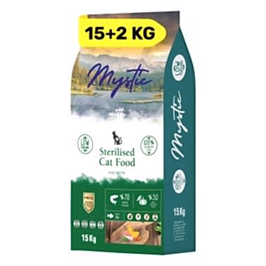 Mystic Yetişkin Kedi Mama Steril Somon 15+2kg Bonus