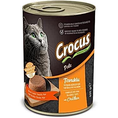 Crocus Yetişkin Kedi Tavuklu Pate Yaş Mama 400g