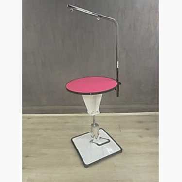 Hidrolik Yuvarlak Traş Masası Pembe