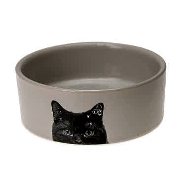 Karlıe Seramik Kedi Mama Kabı Krem Rengi 250 Ml