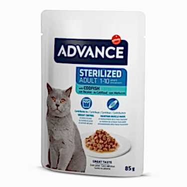 Advance Cat Sterılızed Codfısh Wet Pouch 12x85gr