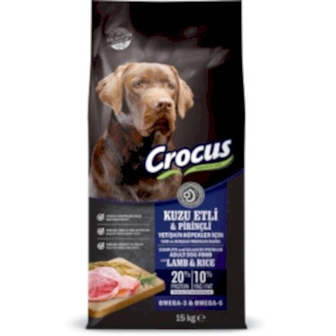 Crocus Kuzu Etli Pirinçli Yet. Köpek Maması 15 Kg