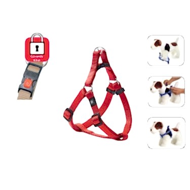 Karlıe Kilitli Göğüs Tasma S 25-45cm Kırmızı