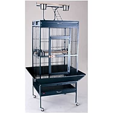 Dayang Papağan Kafesi Ayaklı Siyah 61x56x165