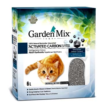 Gardenmix Bentonit Aktif Karbonlu Kedi Kumu 6 Lt