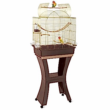 Imac Matılde Ayaklı Kuş Kafesi Kahve/gold 58x38x71/143cm