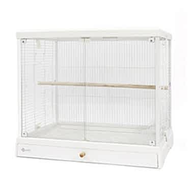 Dayang Üstten Açılır Cam Kafes 62*42*55cm Beyaz