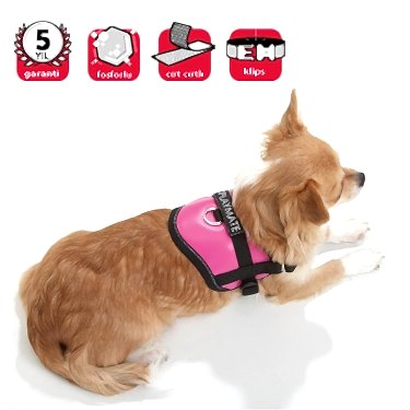 Karlıe Reflektörlü Göğüs Tasma S 36-46 Cm Pembe