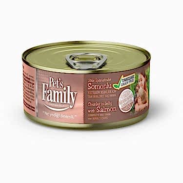 Pets Famıly Tahılsız Yet. Somonlu Kedi Kons. 100g