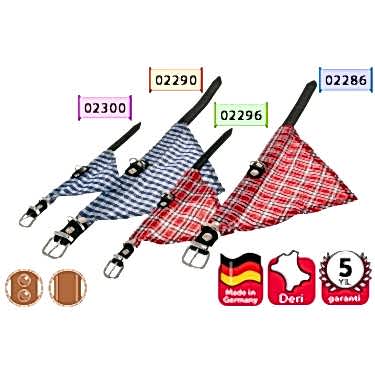 Karlıe Deri Bandanalı Boyun Tasma 42cm Mavi