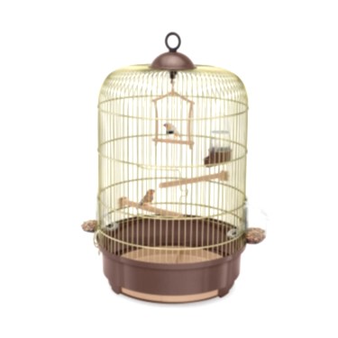 Imac Mılly Yuvarlak Kuş Kafesi Kahve/gold 2-li 33x53cm3