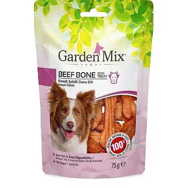 Garden Mix Kemik Şekilli Dana Etli Köpek Ödülü 75 75 Gr