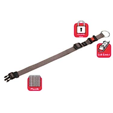 Karlıe Kilitli Boyun Tasma S 30-45cm Gri