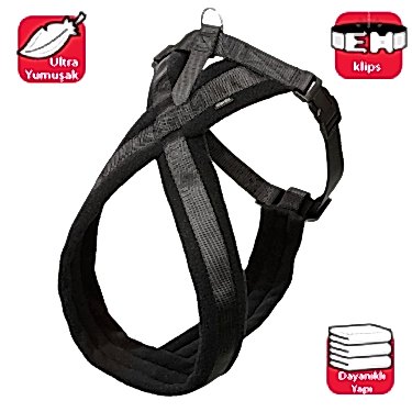 Karlıe Yumuşak Göğüs Tasma 74-100cm Siyah